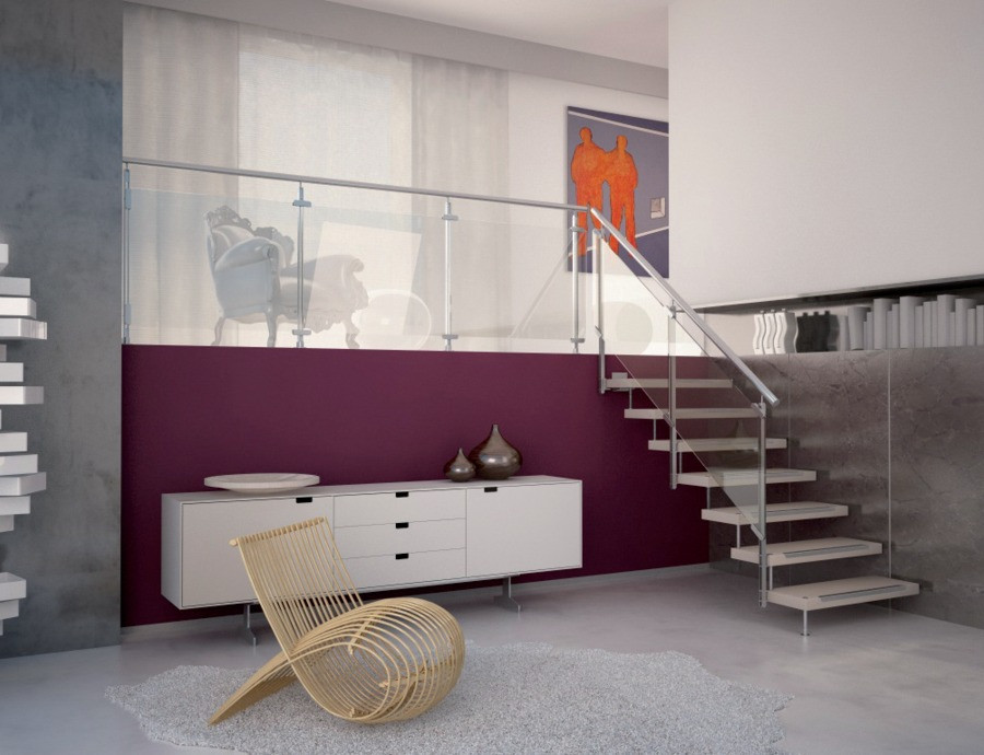 Escalier suspendu en bois SWING