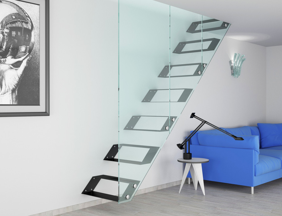 Escalier suspendu design QUBE
