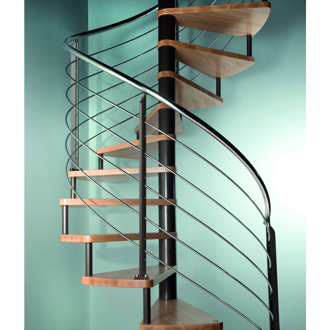 Escalier hélicoïdal bois métal FLO 170